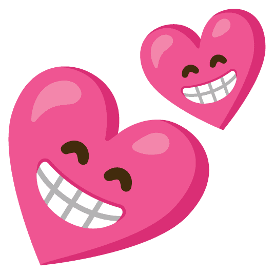 Combined Emoji - 1f495-1f601