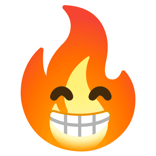 Combined Emoji - 1f525-1f601