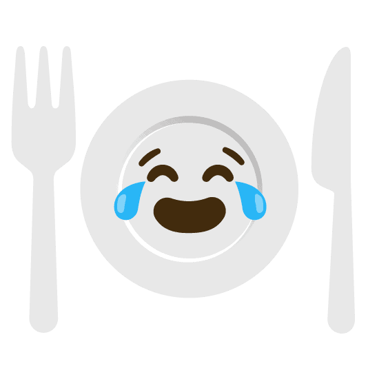 Combined Emoji - 1f37d-fe0f-1f602