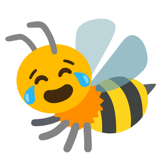 Combined Emoji - 1f41d-1f602