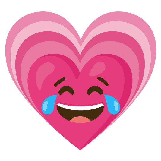 Combined Emoji - 1f497-1f602