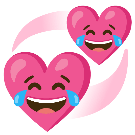 Combined Emoji - 1f49e-1f602