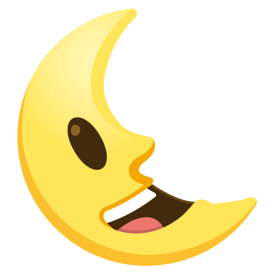 Combined Emoji - 1f31c-1f603