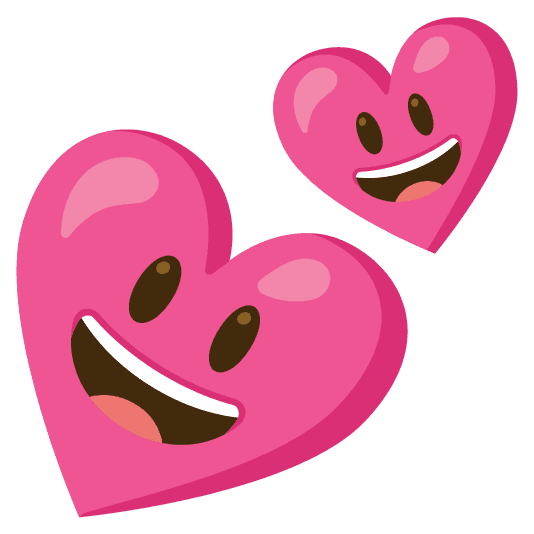 Combined Emoji - 1f495-1f603