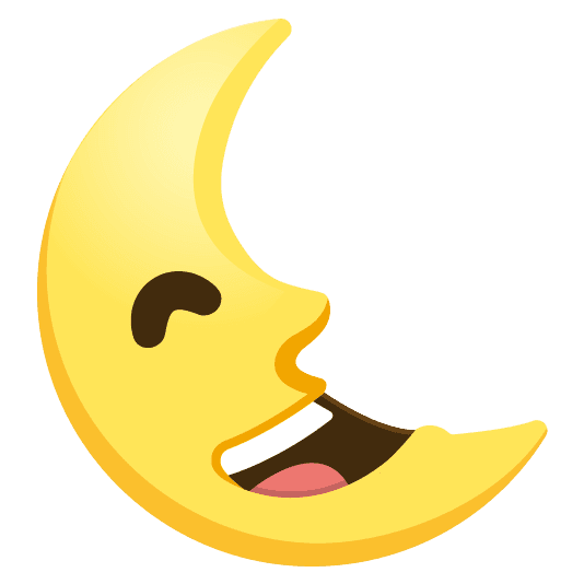 Combined Emoji - 1f31c-1f604