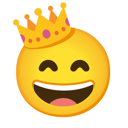 Combined Emoji - 1f451-1f604