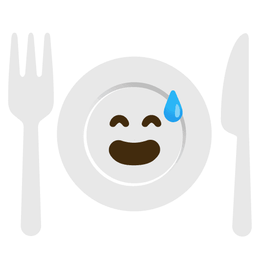 Combined Emoji - 1f37d-fe0f-1f605