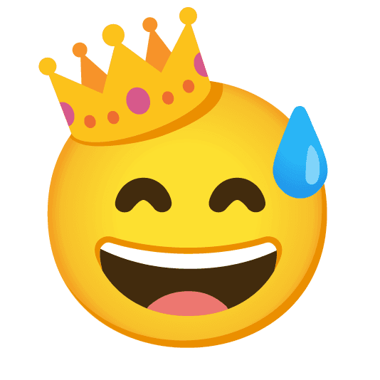 Combined Emoji - 1f451-1f605