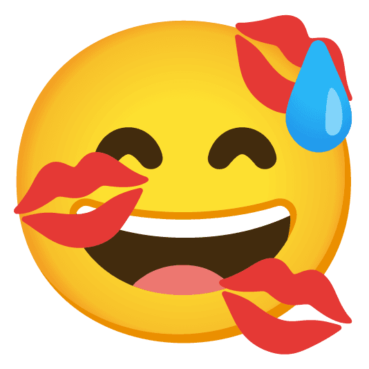 Combined Emoji - 1f48b-1f605