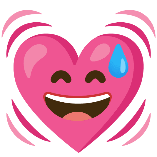 Combined Emoji - 1f493-1f605