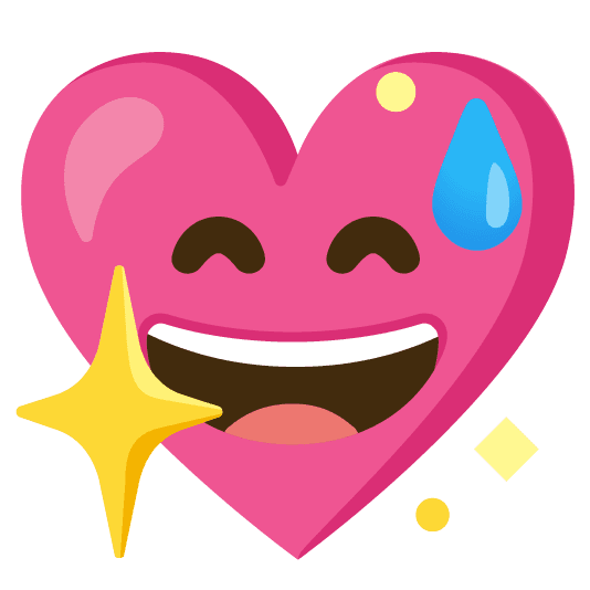 Combined Emoji - 1f496-1f605