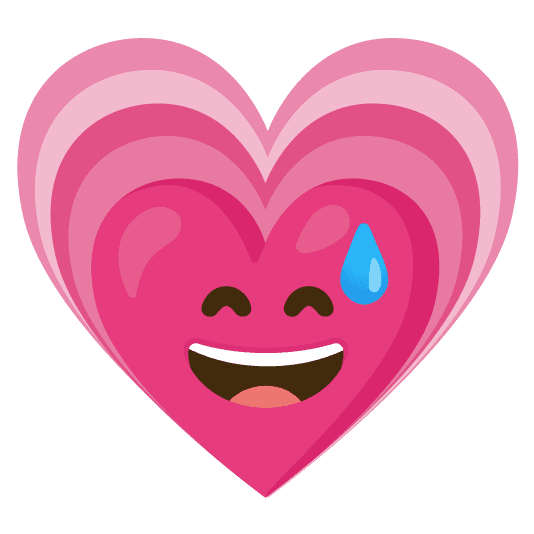 Combined Emoji - 1f497-1f605