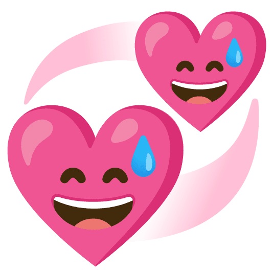 Combined Emoji - 1f49e-1f605