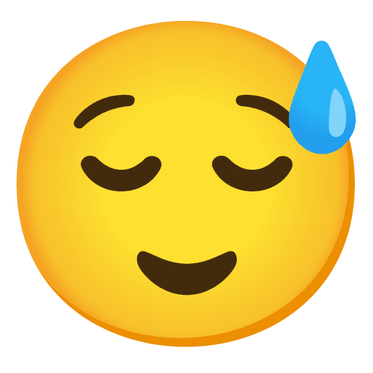 Combined Emoji - 1f605-1f60c