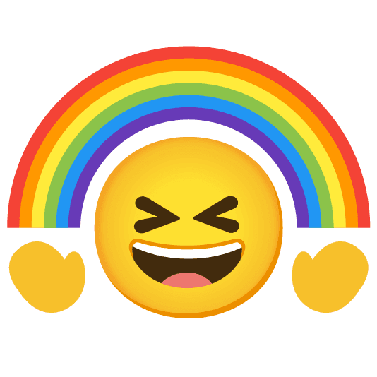 Combined Emoji - 1f308-1f606