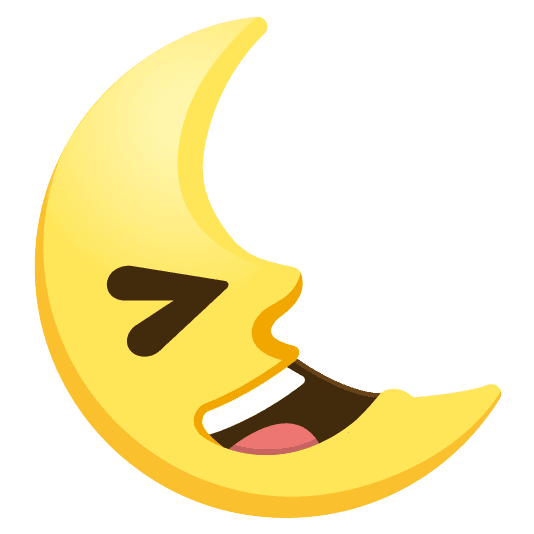 Combined Emoji - 1f31c-1f606