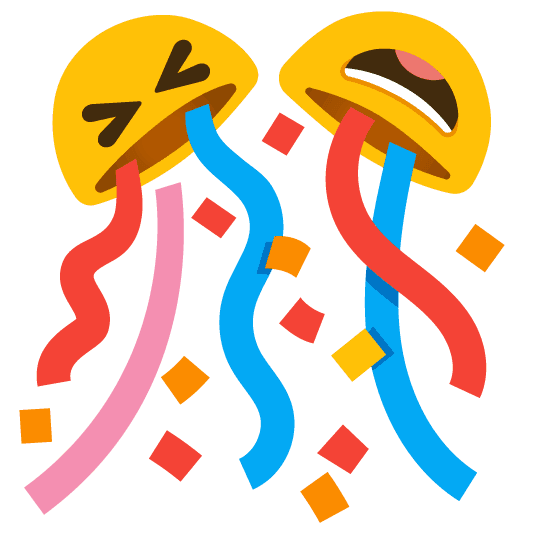 Combined Emoji - 1f38a-1f606