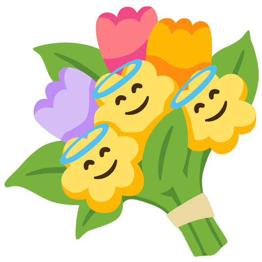 Combined Emoji - 1f490-1f607