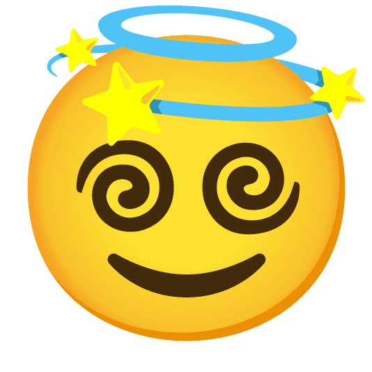 Combined Emoji - 1f4ab-1f607