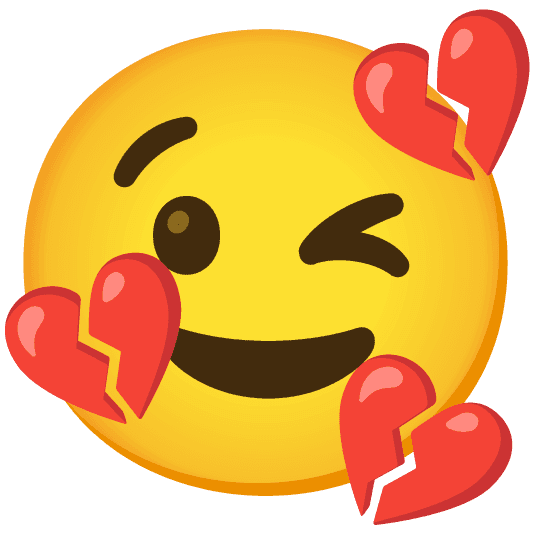 Combined Emoji - 1f494-1f609