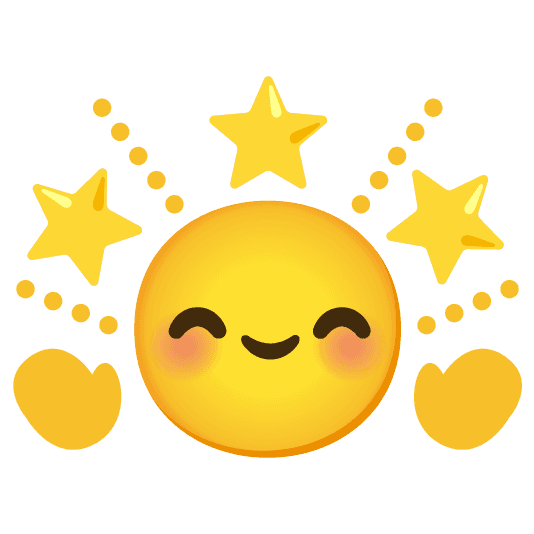 Combined Emoji - 1f31f-1f60a