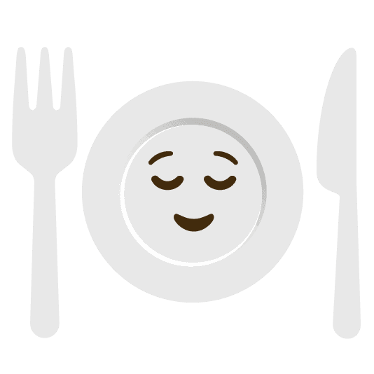 Combined Emoji - 1f37d-fe0f-1f60c