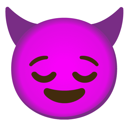 Combined Emoji - 1f608-1f60c