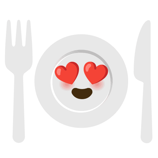 Combined Emoji - 1f37d-fe0f-1f60d