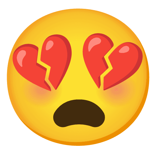 Combined Emoji - 1f494-1f60d