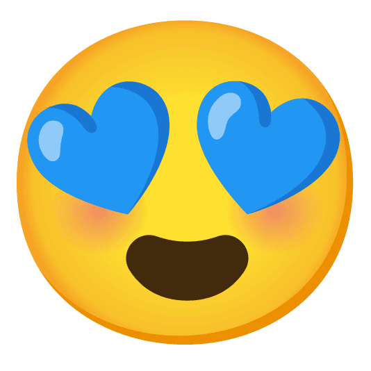 Combined Emoji - 1f499-1f60d