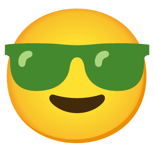 Combined Emoji - 1f49a-1f60e