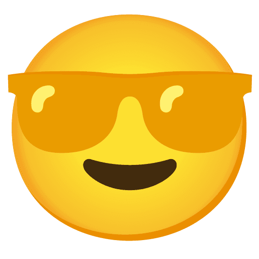 Combined Emoji - 1f49b-1f60e