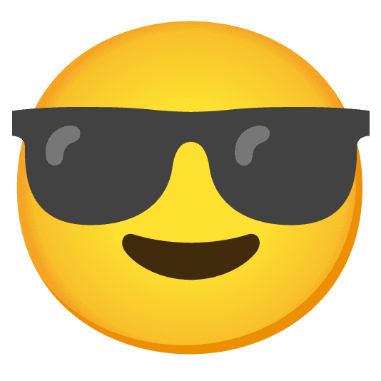 Combined Emoji - 1f5a4-1f60e