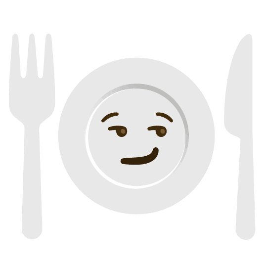 Combined Emoji - 1f37d-fe0f-1f60f