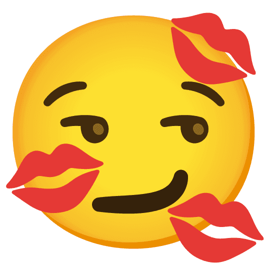 Combined Emoji - 1f48b-1f60f