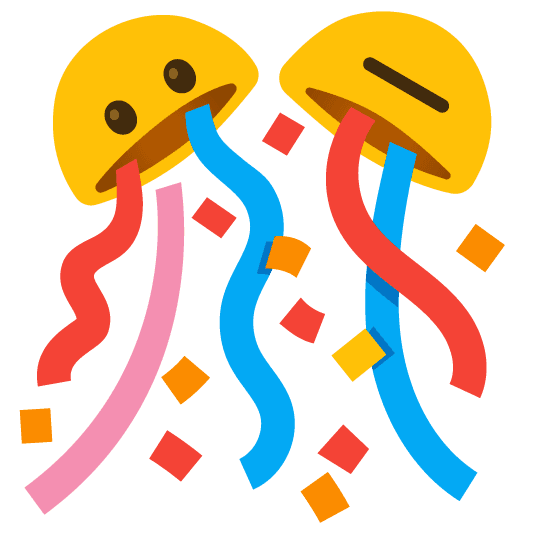 Combined Emoji - 1f38a-1f610