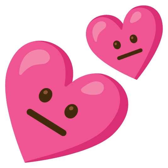 Combined Emoji - 1f495-1f610