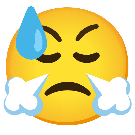 Combined Emoji - 1f613-1f624