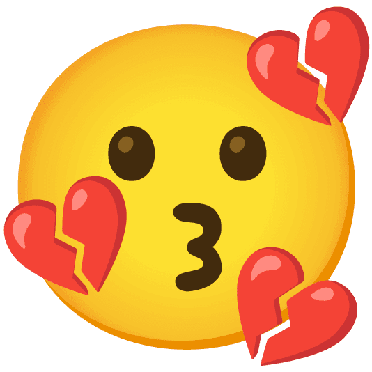 Combined Emoji - 1f494-1f617