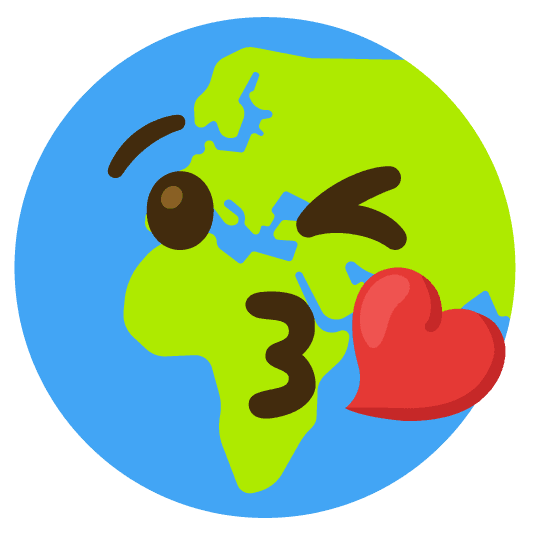 Combined Emoji - 1f30d-1f618