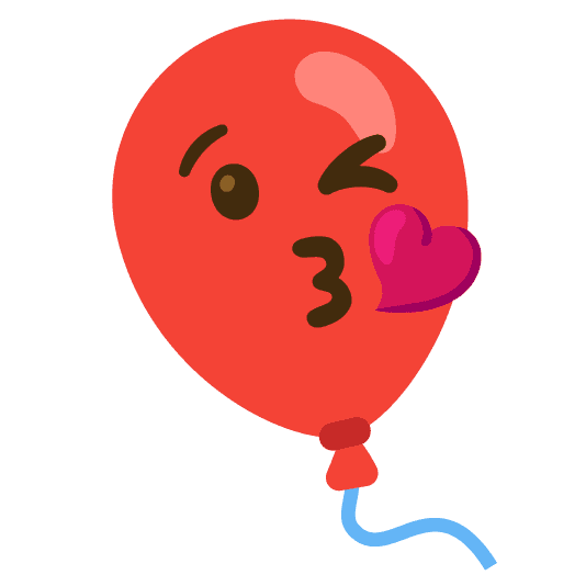 Combined Emoji - 1f388-1f618