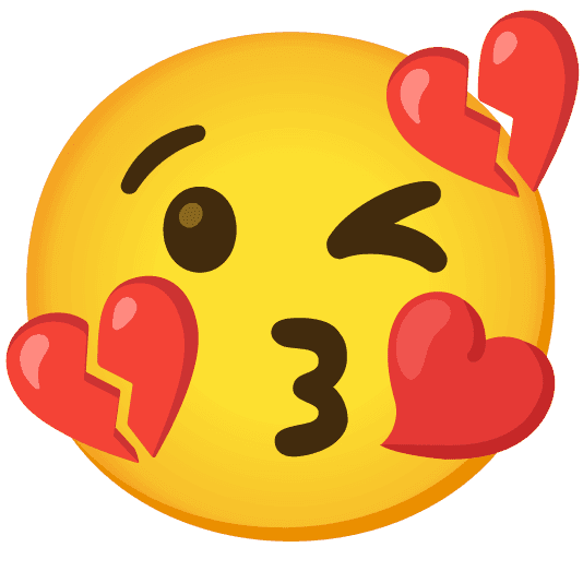 Combined Emoji - 1f494-1f618