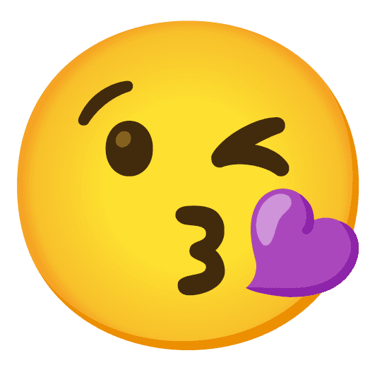 Combined Emoji - 1f49c-1f618