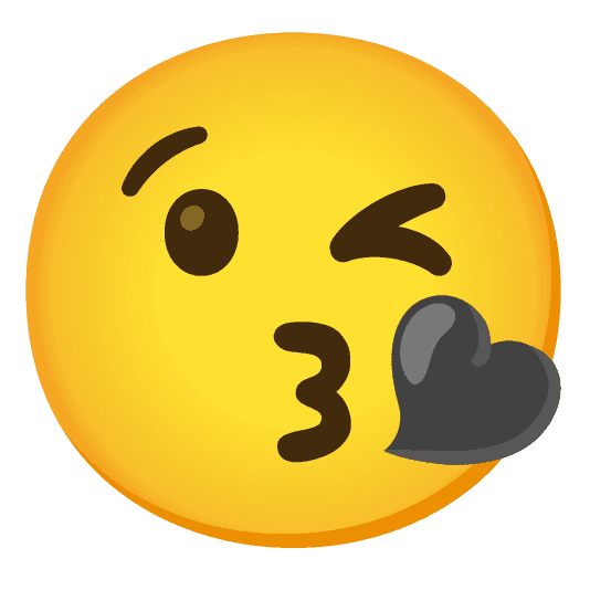 Combined Emoji - 1f5a4-1f618