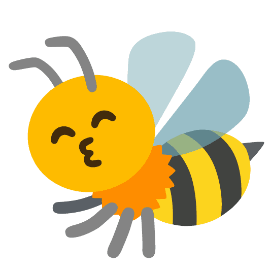 Combined Emoji - 1f41d-1f619