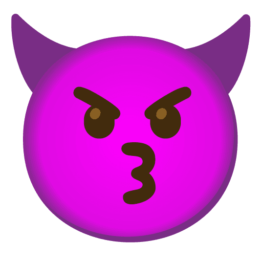 Combined Emoji - 1f47f-1f619