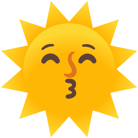 Combined Emoji - 1f31e-1f61a