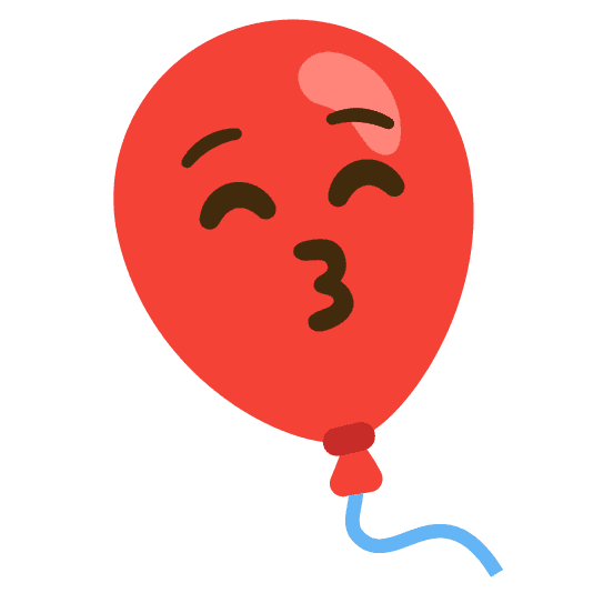 Combined Emoji - 1f388-1f61a