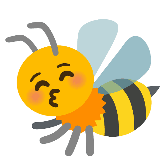 Combined Emoji - 1f41d-1f61a