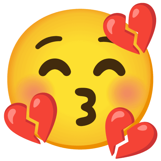 Combined Emoji - 1f494-1f61a